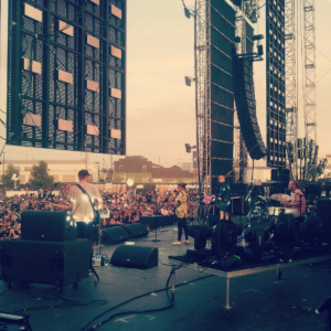 View from backstage while Little Dragon perform at HARD Summer, 2012